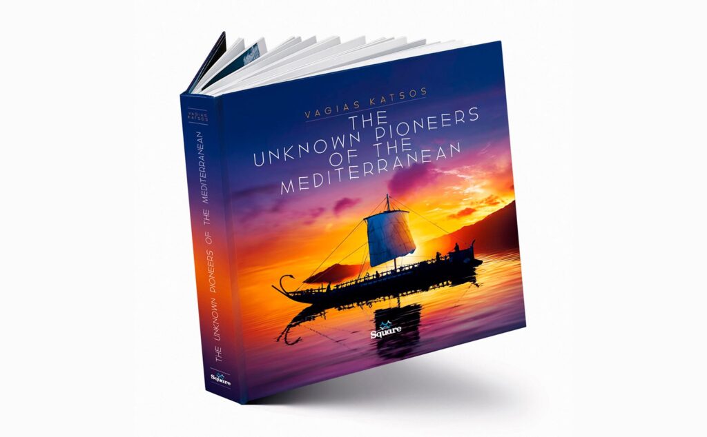 The book cover "The Unknown Pioneers of the Mediterranean".